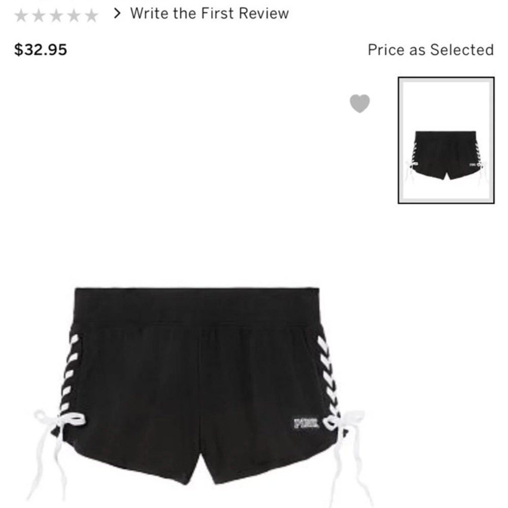 Vs pink lace up shorts